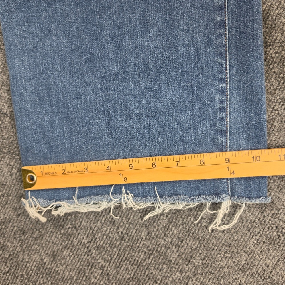 Judy Blue Wide Leg Jeans Women's 16W High Rise Raw Hem Dark Wash Retro Inspired - Picture 7 of 8